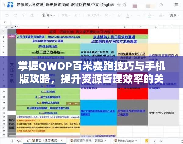 掌握QWOP百米赛跑技巧与手机版攻略，提升资源管理效率的关键策略