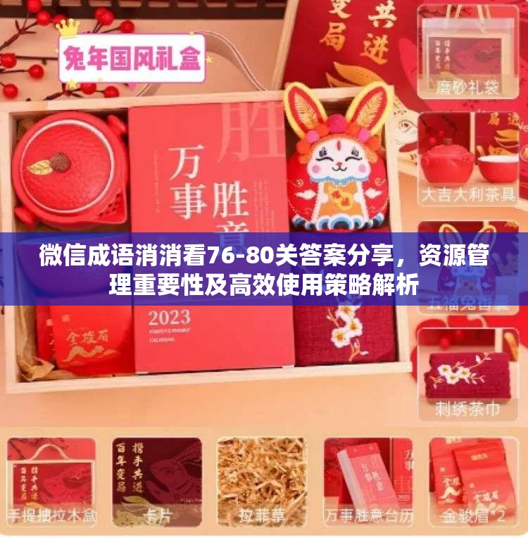 微信成语消消看76-80关答案分享，资源管理重要性及高效使用策略解析