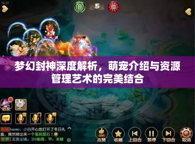 梦幻封神深度解析，萌宠介绍与资源管理艺术的完美结合