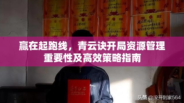 赢在起跑线，青云诀开局资源管理重要性及高效策略指南