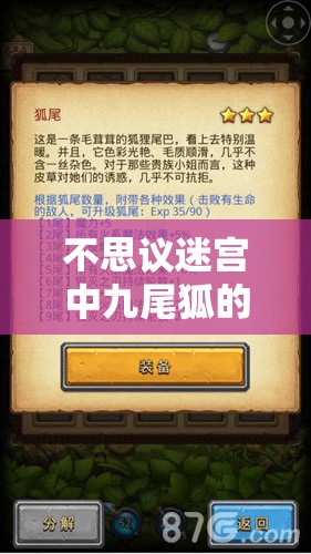 不思议迷宫中九尾狐的角色评估，技能属性解析及其在资源管理中的核心作用