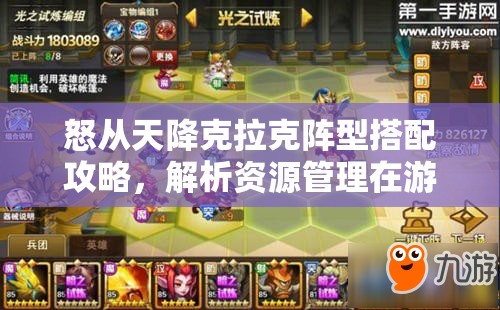 怒从天降克拉克阵型搭配攻略，解析资源管理在游戏阵容搭配中的高效运用