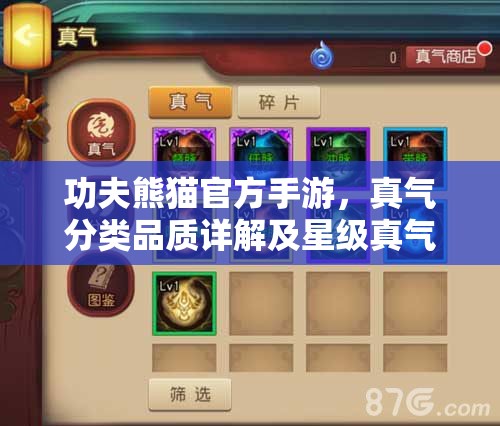 功夫熊猫官方手游，真气分类品质详解及星级真气搭配技巧深度解析