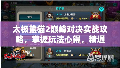 太极熊猫2巅峰对决实战攻略，掌握玩法心得，精通资源管理艺术