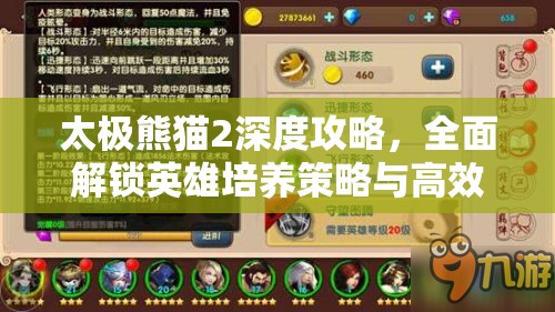太极熊猫2深度攻略，全面解锁英雄培养策略与高效搭配奥秘
