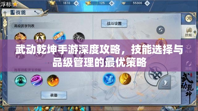 武动乾坤手游深度攻略，技能选择与品级管理的最优策略