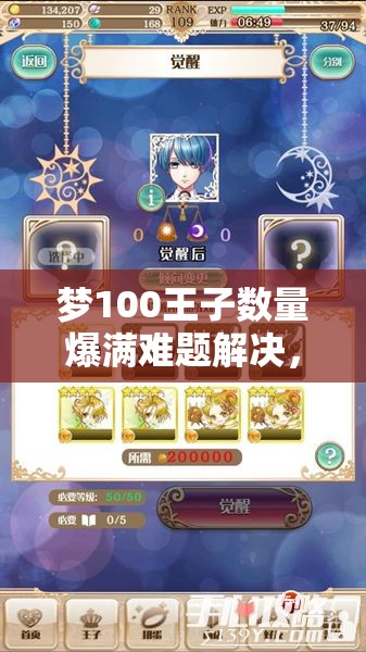 梦100王子数量爆满难题解决，揭秘全新包裹解锁技巧，实现王国无限扩容梦想！