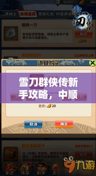 雪刀群侠传新手攻略，中顺单红阵容进阶与资源管理艺术详解