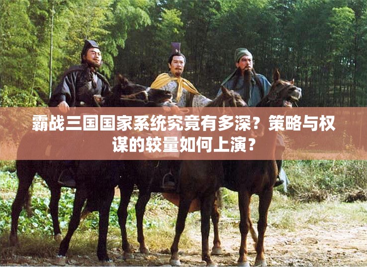 霸战三国国家系统究竟有多深？策略与权谋的较量如何上演？