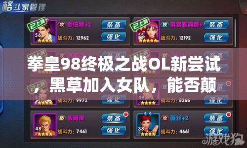 拳皇98终极之战OL新尝试，黑草加入女队，能否颠覆传统阵容效果？