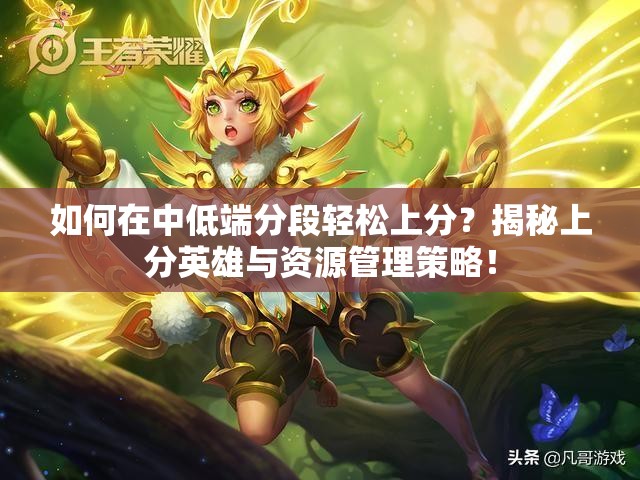 如何在中低端分段轻松上分？揭秘上分英雄与资源管理策略！