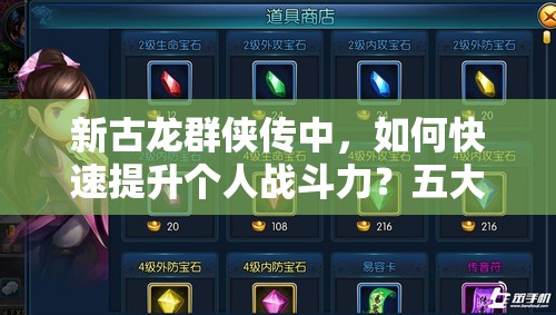新古龙群侠传中，如何快速提升个人战斗力？五大途径深度解析揭秘！