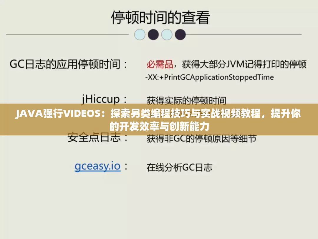 JAVA强行VIDEOS：探索另类编程技巧与实战视频教程，提升你的开发效率与创新能力