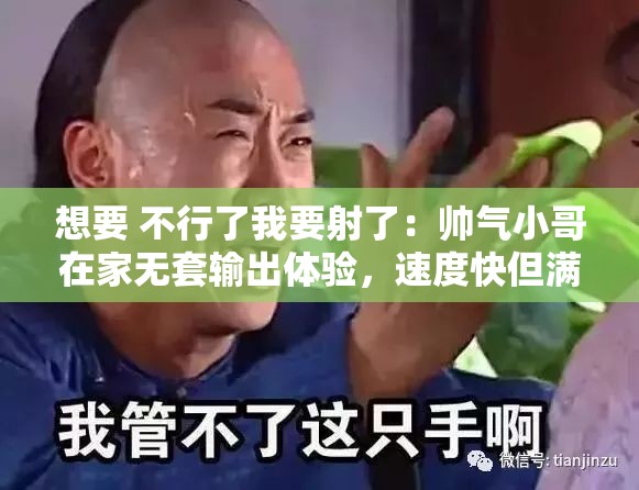 想要 不行了我要射了：帅气小哥在家无套输出体验，速度快但满足感十足的真实分享