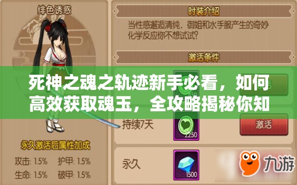 死神之魂之轨迹新手必看，如何高效获取魂玉，全攻略揭秘你知道吗？