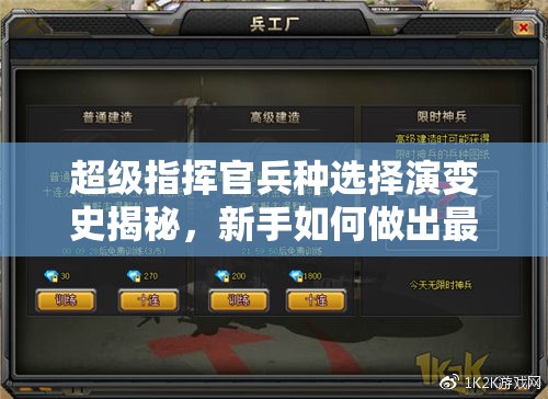 超级指挥官兵种选择演变史揭秘，新手如何做出最佳抉择？