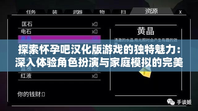 探索怀孕吧汉化版游戏的独特魅力：深入体验角色扮演与家庭模拟的完美结合