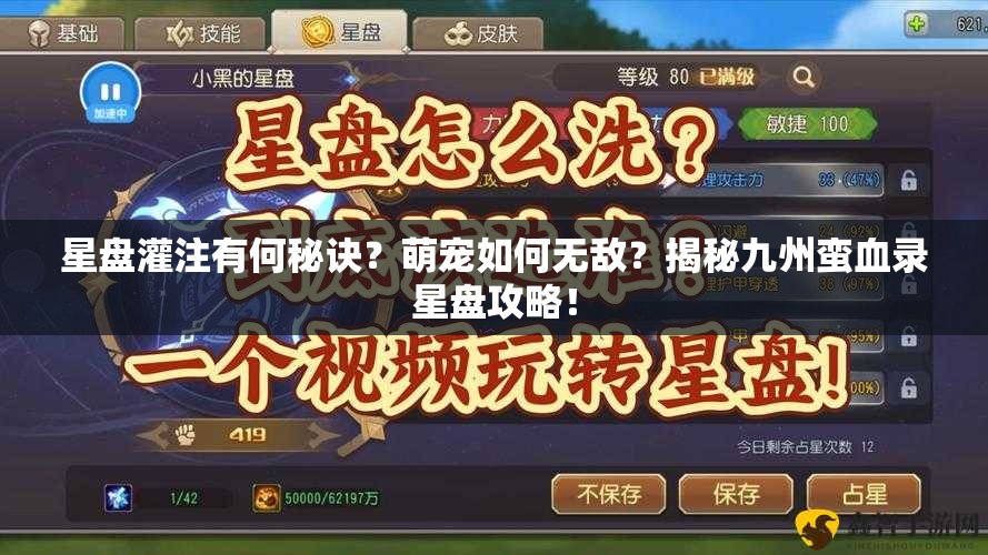 星盘灌注有何秘诀？萌宠如何无敌？揭秘九州蛮血录星盘攻略！