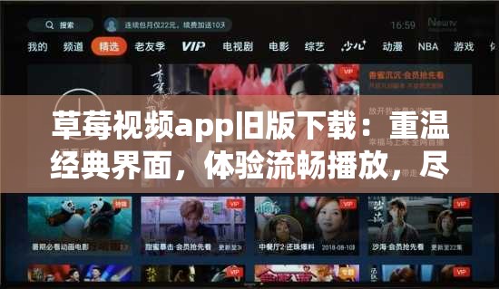 草莓视频app旧版下载：重温经典界面，体验流畅播放，尽享高清影视资源