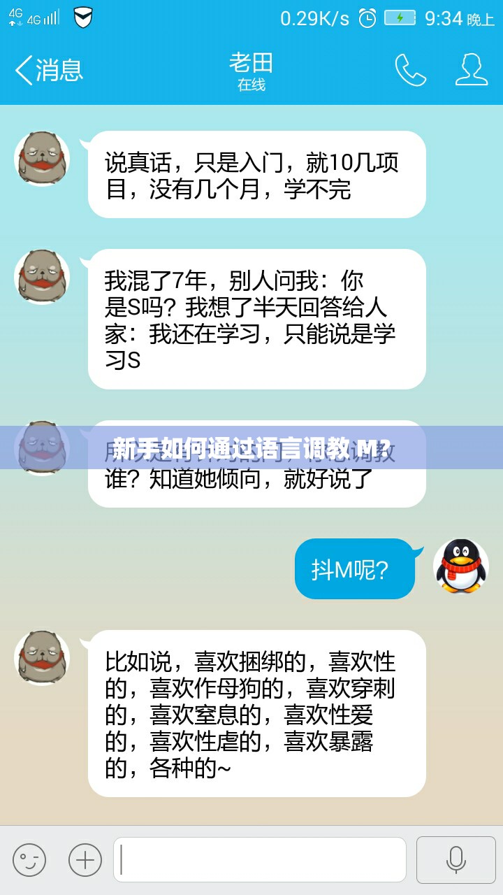 新手如何通过语言调教 M？