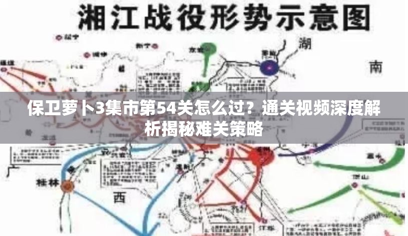 保卫萝卜3集市第54关怎么过？通关视频深度解析揭秘难关策略