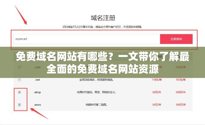 免费域名网站有哪些？一文带你了解最全面的免费域名网站资源