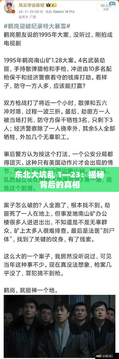 东北大坑乱 1—23：揭秘背后的真相
