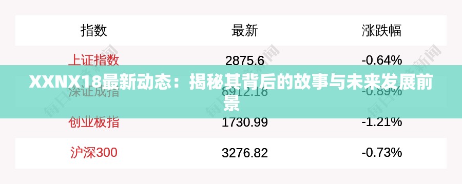 XXNX18最新动态：揭秘其背后的故事与未来发展前景