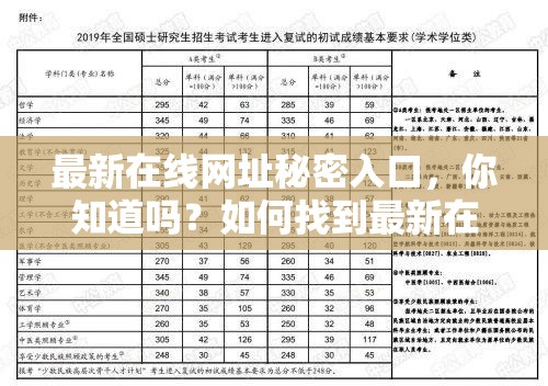 最新在线网址秘密入口，你知道吗？如何找到最新在线网址秘密入口？最新在线网址秘密入口有哪些？