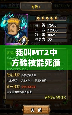 我叫MT2中方砖技能死循环，真实伤害究竟如何？实测攻略揭秘！