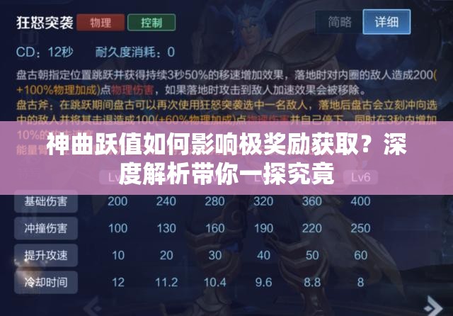 神曲跃值如何影响极奖励获取？深度解析带你一探究竟