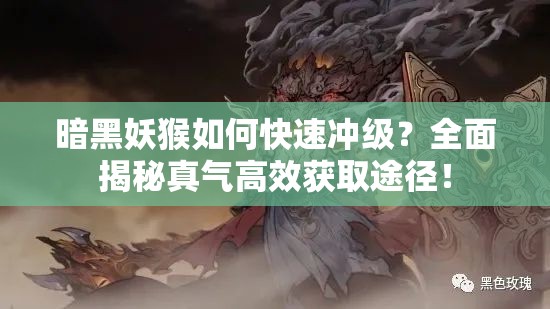 暗黑妖猴如何快速冲级？全面揭秘真气高效获取途径！