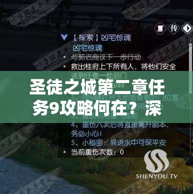 圣徒之城第二章任务9攻略何在？深度解析助你轻松过关！