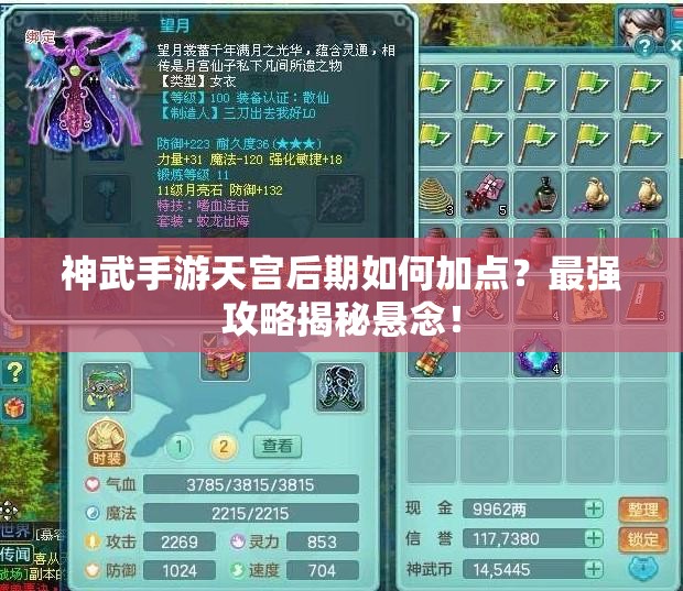 神武手游天宫后期如何加点？最强攻略揭秘悬念！