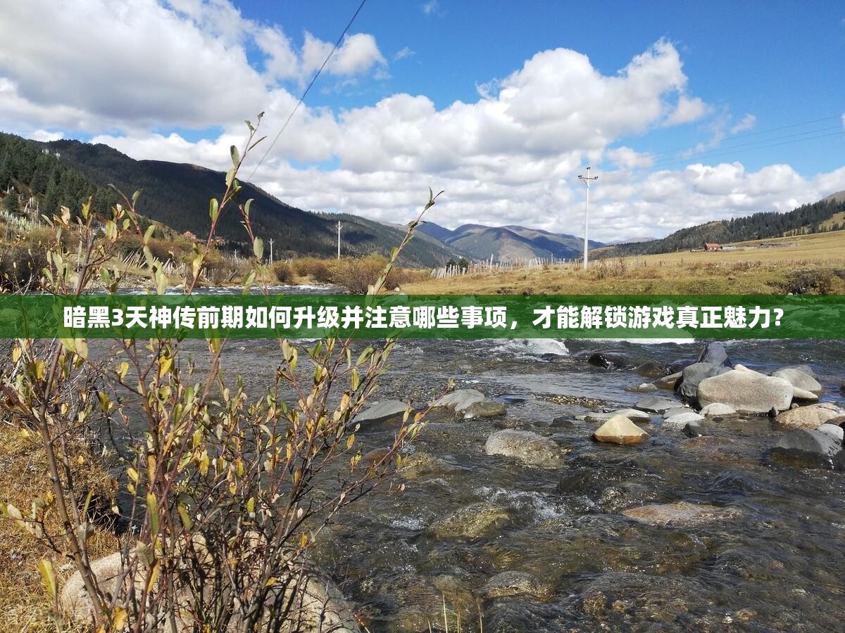 暗黑3天神传前期如何升级并注意哪些事项，才能解锁游戏真正魅力？